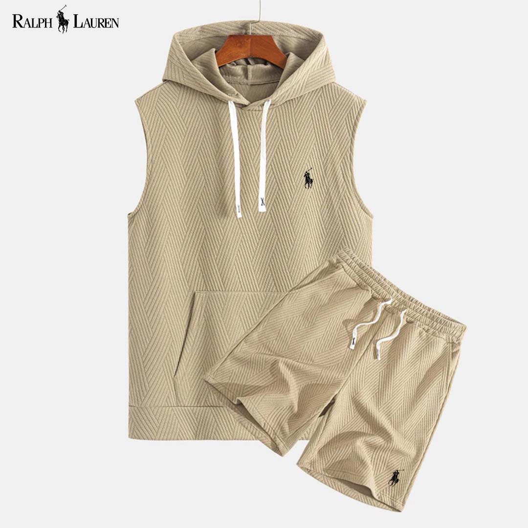 RL™ Striped Sleeveless Hooded T-Shirt & Shorts