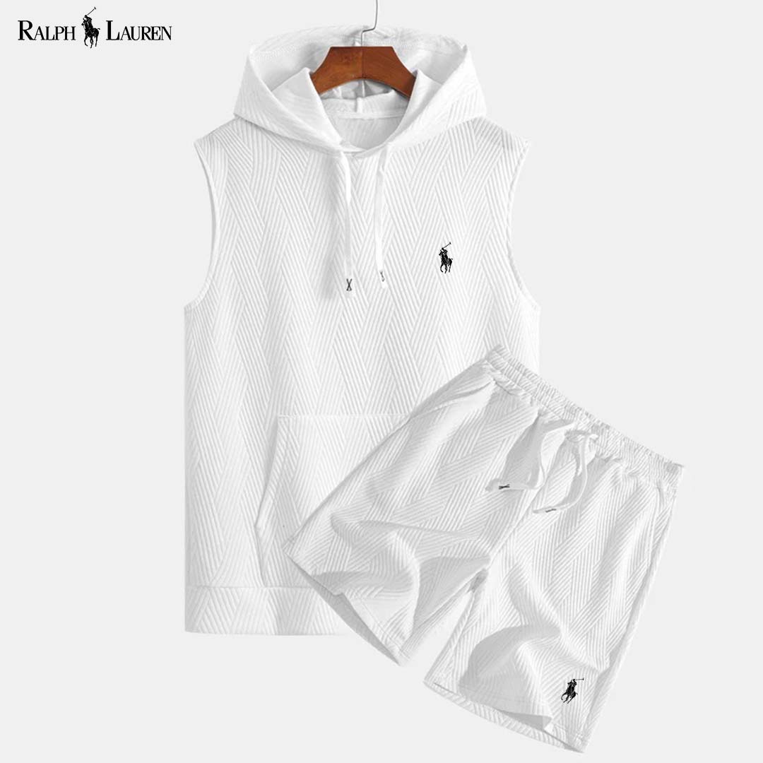 RL™ Striped Sleeveless Hooded T-Shirt & Shorts