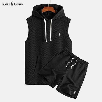 RL™ Striped Sleeveless Hooded T-Shirt & Shorts