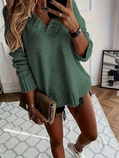 Carole - V-Neck Knitted Sweater